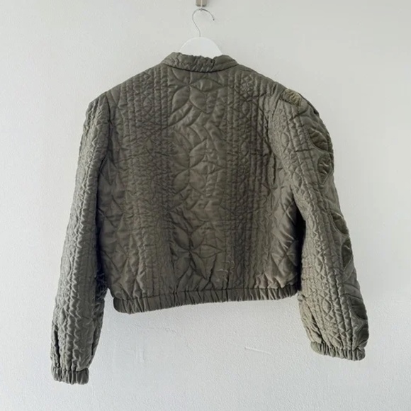 Free People Green Quilted Jacket - Picture 2 of 8